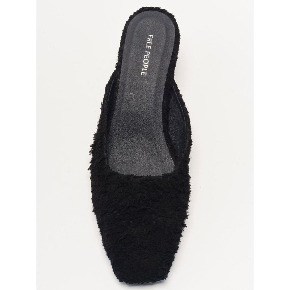 FREE PEOPLE Avenue Heels / Black Hairy Suede - Picture 8 of 10
